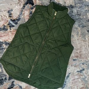 Jcrew green zip-up vest | Small Small